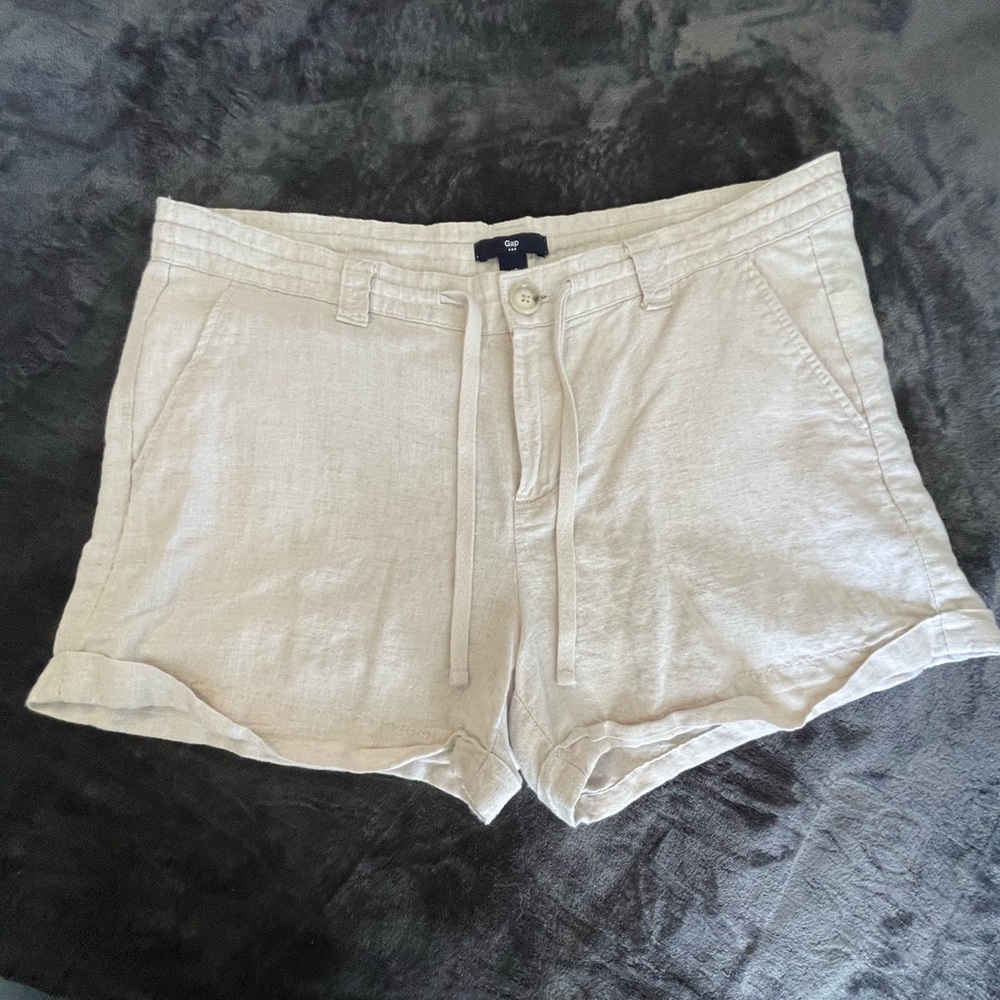 GAP Shorts, size 8, tan linen